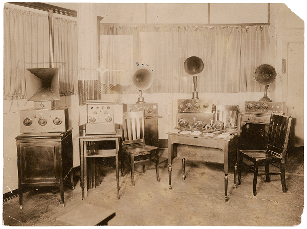 Old photo of sound equipment